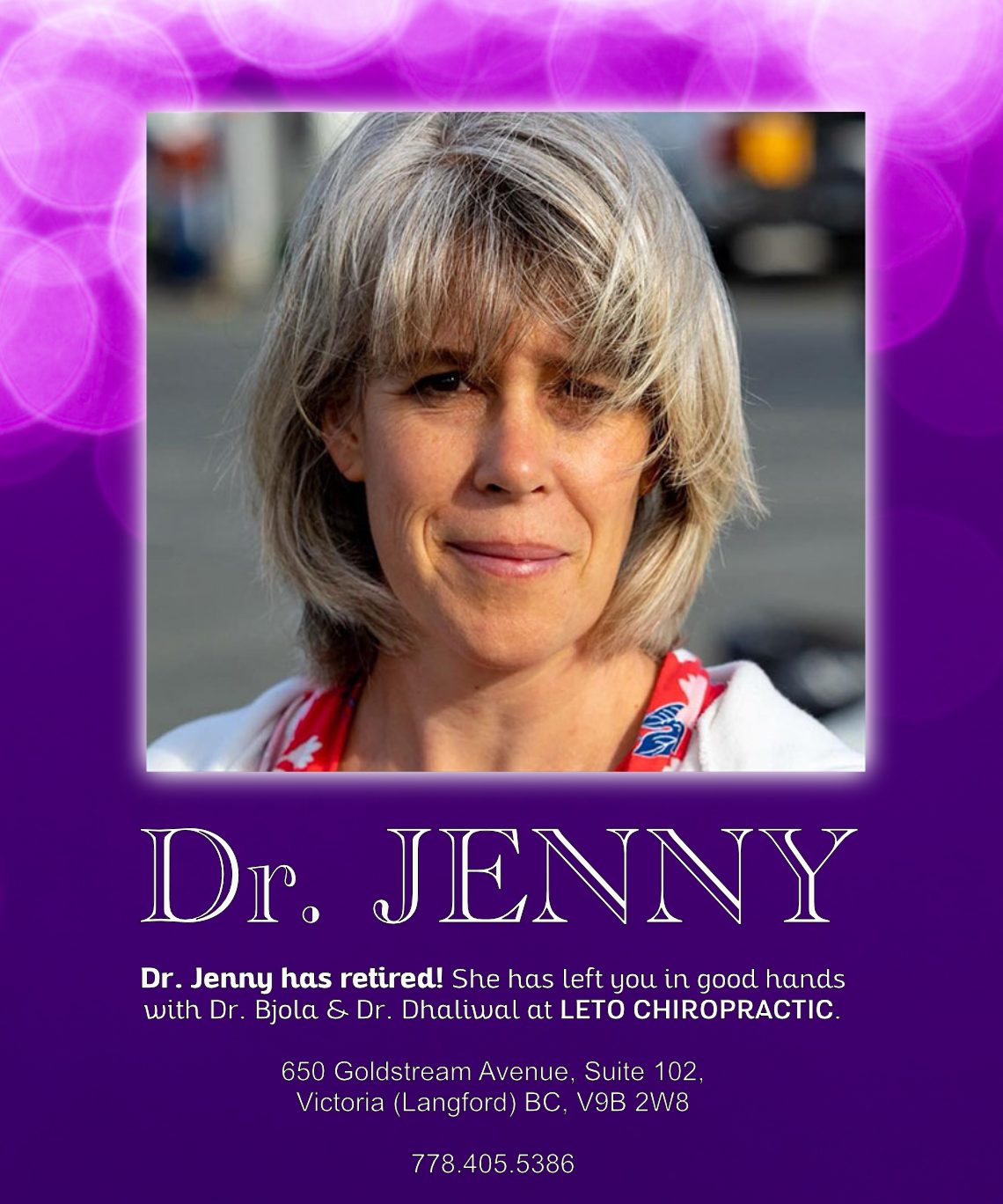 Dr. Jenny has retired